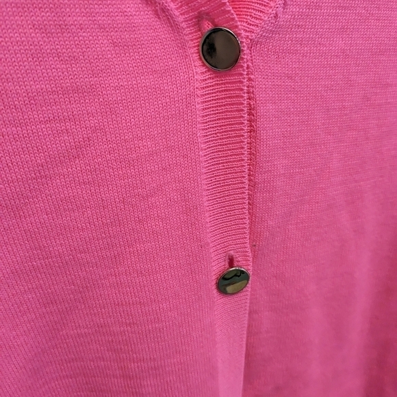 St. John Barbie Pink Wool Cardigan Sweater - Picture 5 of 5